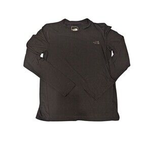 The North Face Womens Size XS Crew Neck Shirt Black Long Sleeve Logo Sportwear